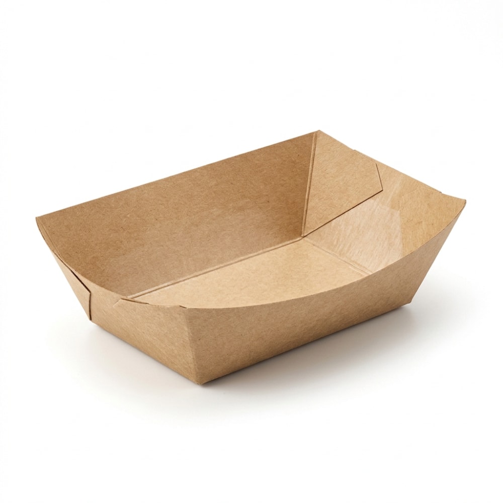 main wholesale kraft paper boat trays pe coated food tray manufacturer 01